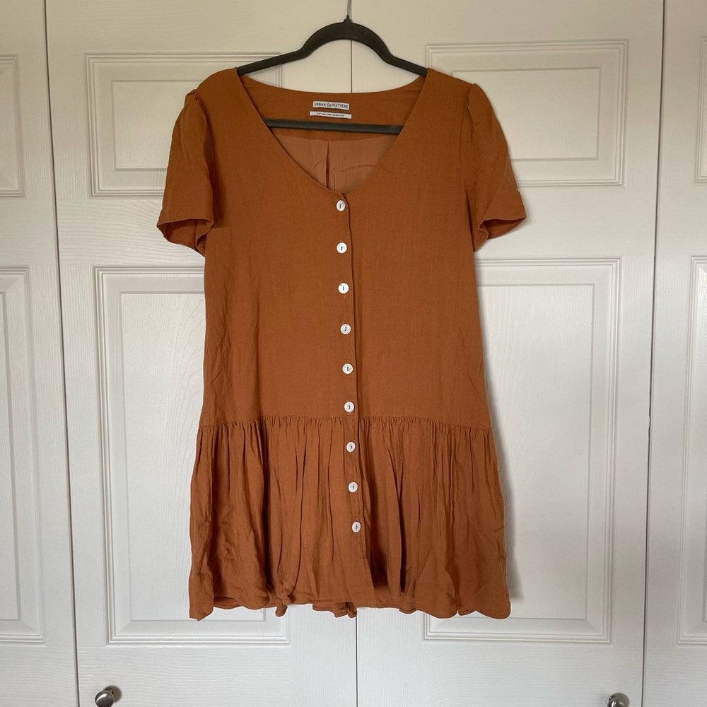 Women's Brown Button-Down Dress